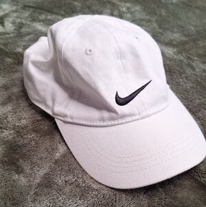 Nike White‎ Dad Hat with Black Swoosh
